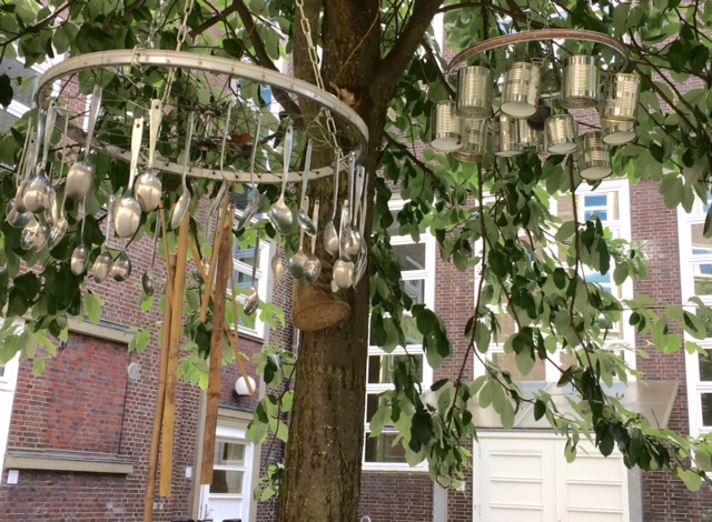 Die Windspiele entstanden aus der trash-art-Aktion