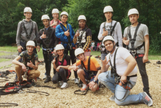 Die Flüchtlingsklasse im Kletterwald-Hamburg